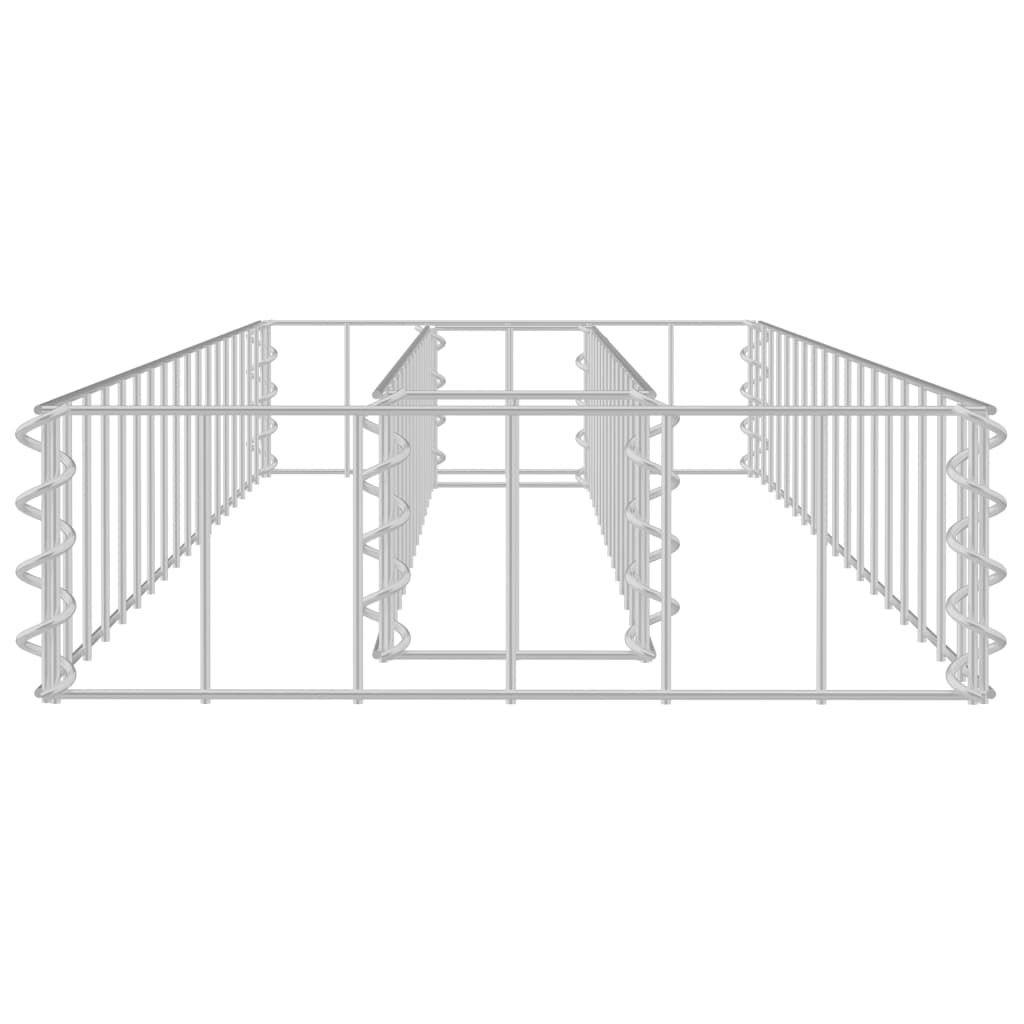 Lit gabion en acier galvanisé 90x30x10 cm v4569 Vetonek