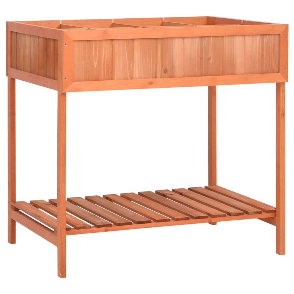 Vetonek Jardinera huerto madera maciza de abeto 80x60x80 cm