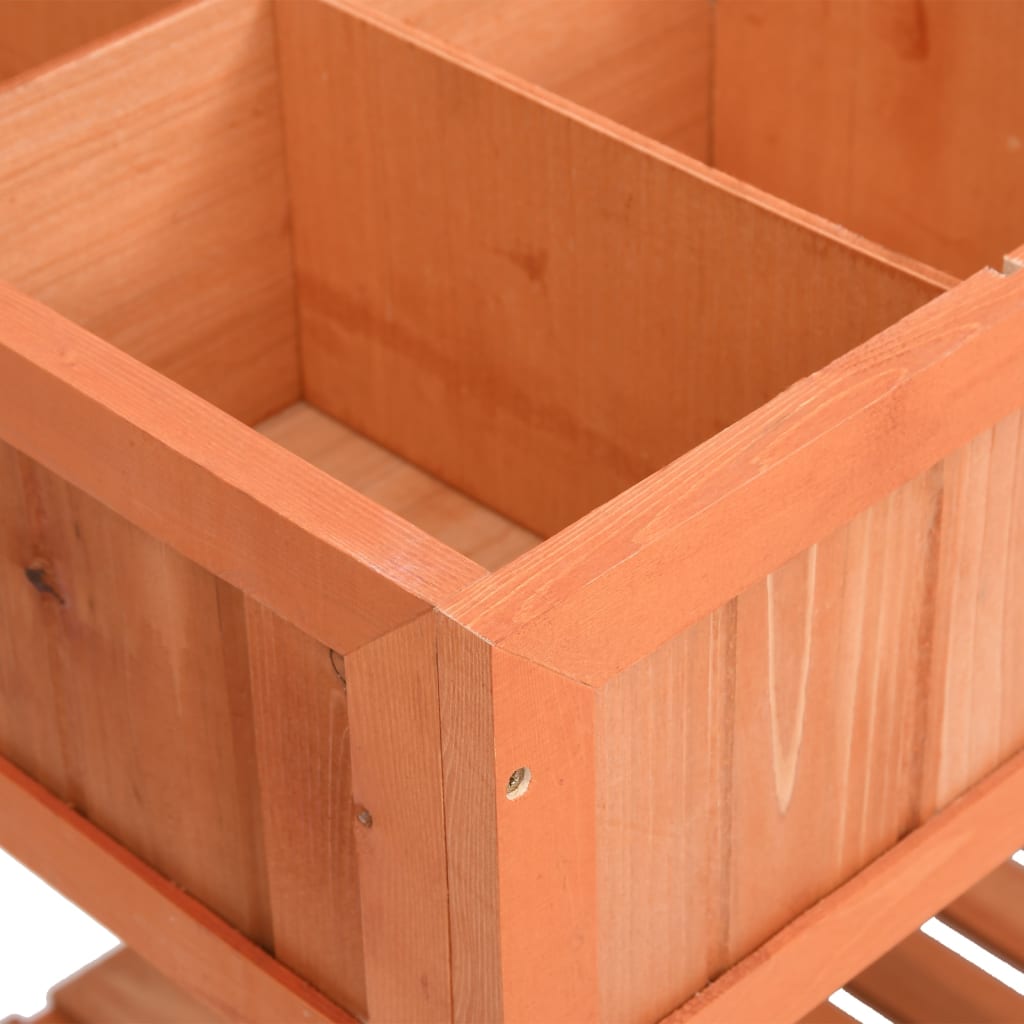 Jardinera huerto madera maciza de abeto 80x60x80 cm v8055 - Vetonek