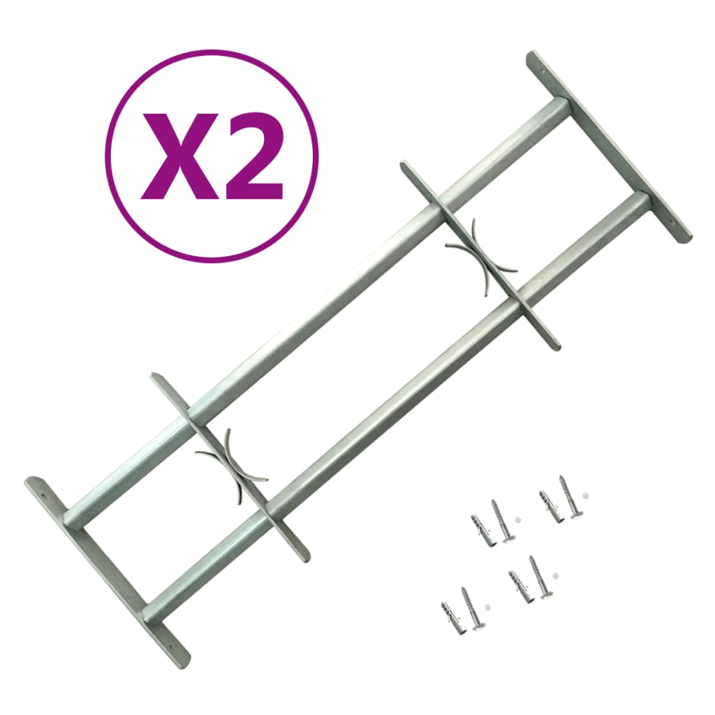 Rejas de Seguridad de Ventana Ajustables 700-1050 mm — 2 uds