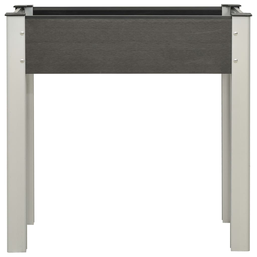 Vetonek Mesa de cultivo para jardín WPC gris 75x40x75 cm