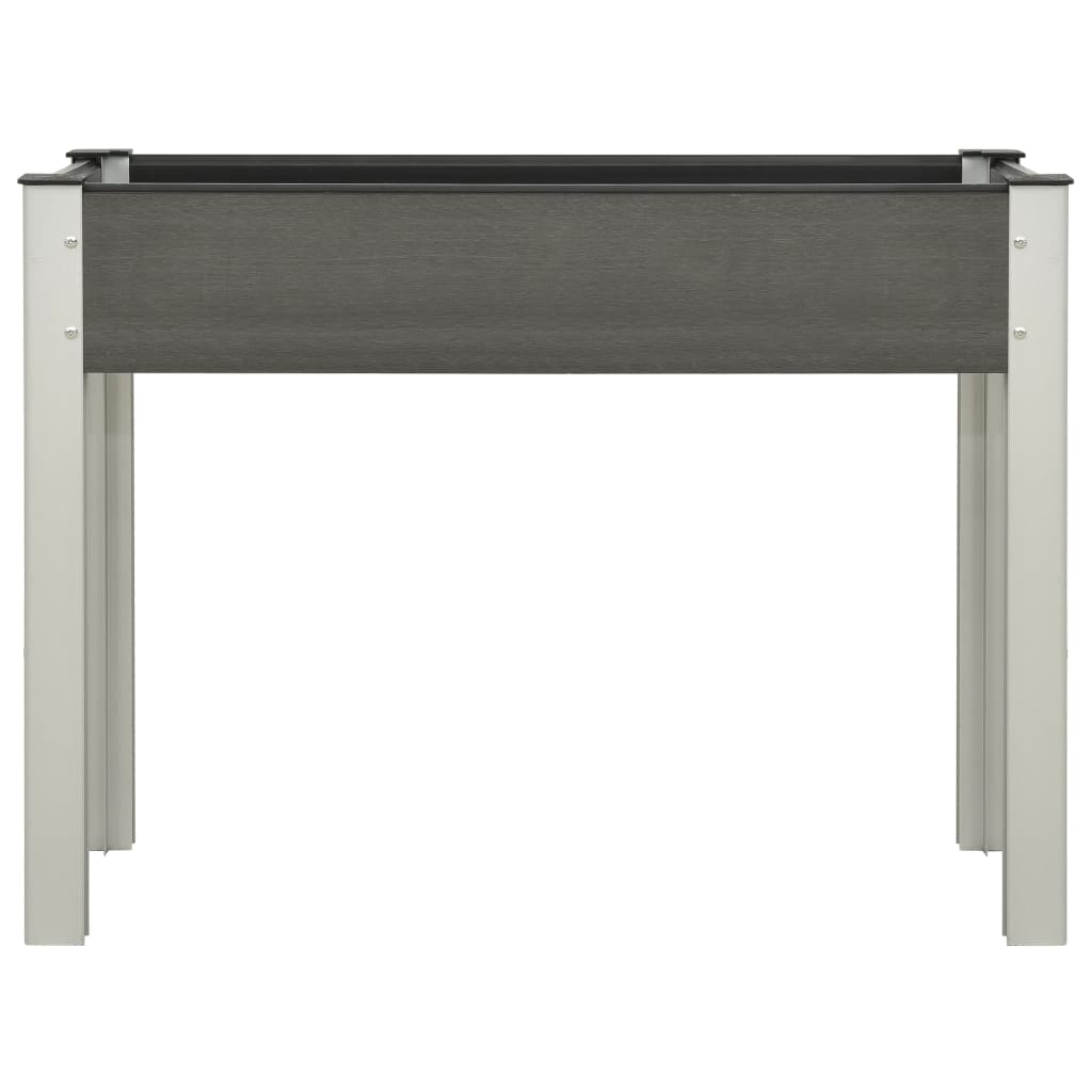 Vetonek Mesa de cultivo para jardín WPC gris 100x40x75 cm
