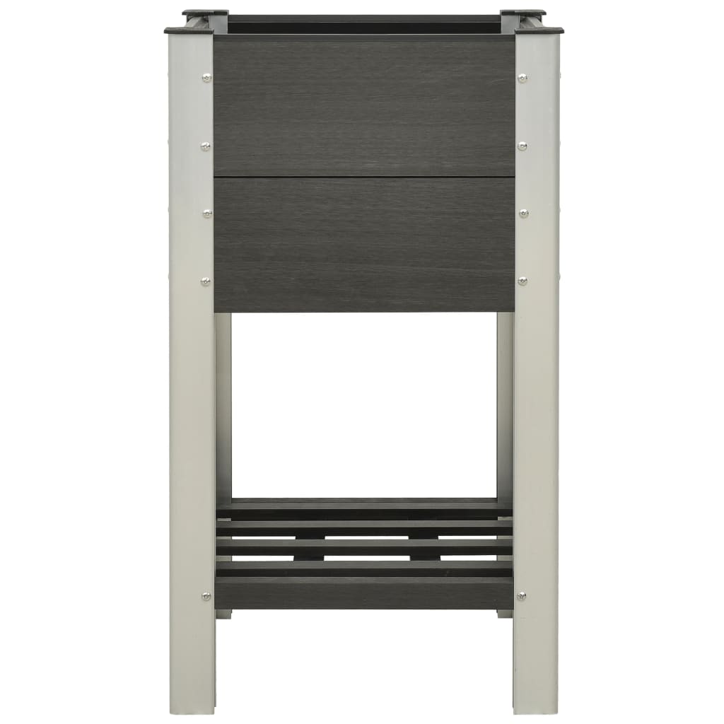 Vetonek Mesa de cultivo para jardín con estante WPC gris 50x50x90 cm