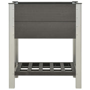 Vetonek Mesa de cultivo para jardín con estante WPC gris 75x50x90 cm