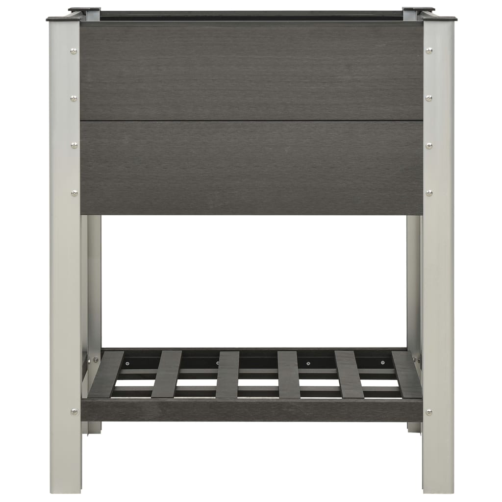 Vetonek Mesa de cultivo para jardín con estante WPC gris 75x50x90 cm