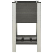Mesa de cultivo para jardín con estante wpc gris 75x50x90 cm v5109 - Vetonek