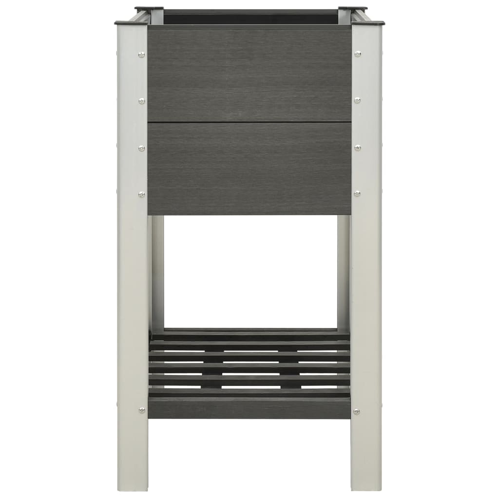 Mesa de cultivo para jardín con estante wpc gris 75x50x90 cm v5109 - Vetonek
