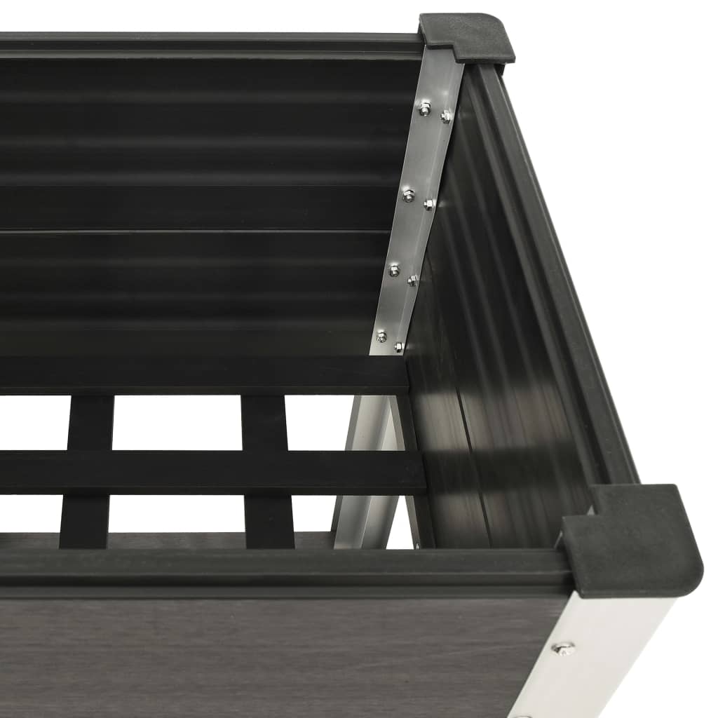 Mesa de cultivo para jardín con estante wpc gris 75x50x90 cm v5109 - Vetonek