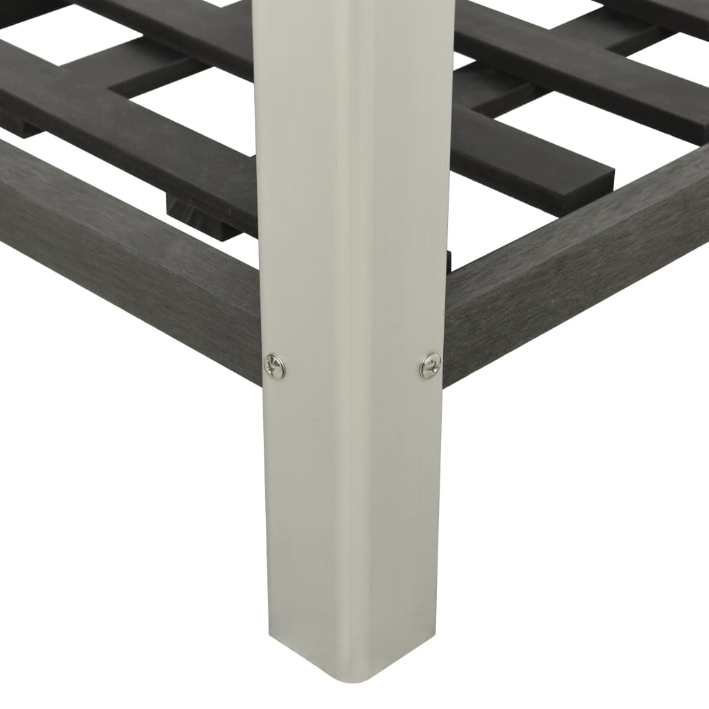 Mesa de cultivo para jardín con estante wpc gris 75x50x90 cm v5109 - Vetonek