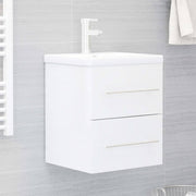 Meuble vasque en bois d'ingénierie blanc brillant 41x38,5x48 cm v0092 Vetonek