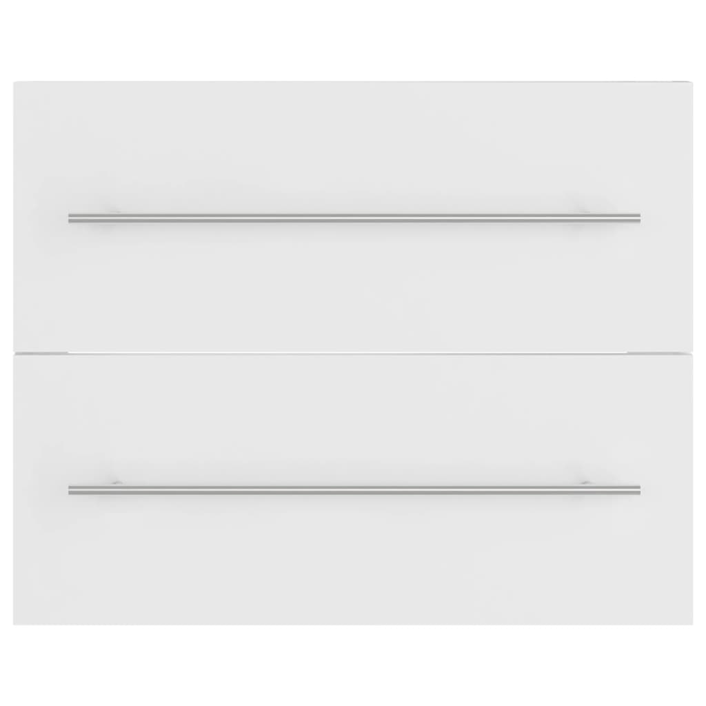 Meuble vasque en dérivé du bois blanc 60x38,5x48 cm - Vetonek