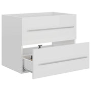 Meuble vasque en bois de synthèse Nexus blanc brillant 60x38,5x48 cm - Vetonek