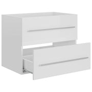 Meuble vasque en bois de synthèse Nexus blanc brillant 60x38,5x48 cm - Vetonek