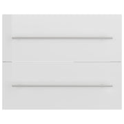 Meuble vasque en bois de synthèse Nexus blanc brillant 60x38,5x48 cm - Vetonek
