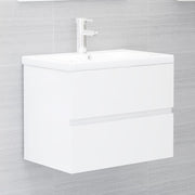 Meuble vasque en bois d'ingénierie blanc brillant 60x38,5x45 cm v0634 Vetonek