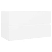 Meuble vasque en dérivé du bois blanc 80x38,5x45 cm v0665 - Vetonek
