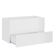 Meuble vasque en dérivé du bois blanc 80x38,5x45 cm v0726 - Vetonek