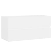 Meuble vasque en dérivé du bois blanc 90x38,5x45 cm v0757 - Vetonek