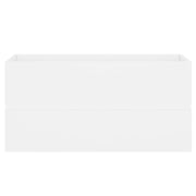 Meuble vasque en dérivé du bois blanc 90x38,5x45 cm v0757 - Vetonek