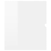 Meuble vasque en bois d'ingénierie blanc brillant 90x38,5x45 cm v0818 - Vetonek