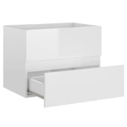 Meuble en bois d'ingénierie blanc brillant avec évier V7864 Vetonek