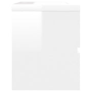 Meuble en bois d'ingénierie blanc brillant avec évier V7864 Vetonek