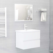 Meuble en bois d'ingénierie blanc brillant avec évier V7864 Vetonek