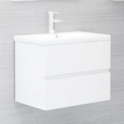 Meuble en bois d'ingénierie blanc brillant avec évier V7864 Vetonek