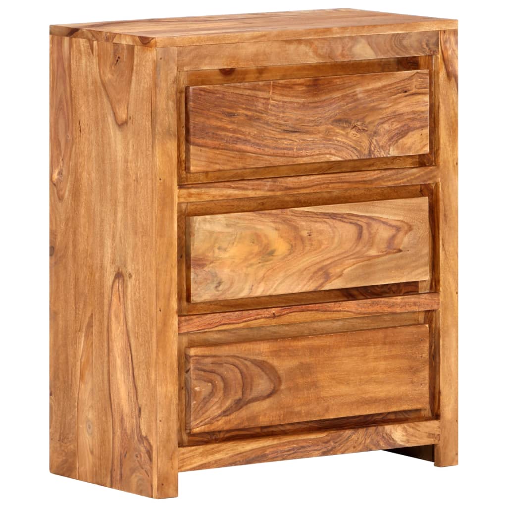 Commode en bois d'acacia massif 60x33x75 cm v5759 Vetonek