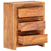 Commode en bois d'acacia massif 60x33x75 cm - Vetonek