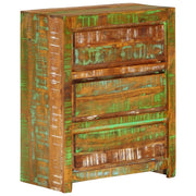 Commode en bois massif recyclé multicolore 60x33x75 cm v5773 Vetonek