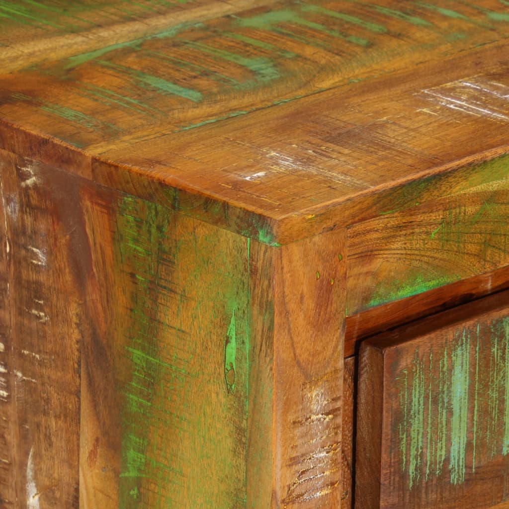 Commode en bois massif recyclé multicolore 60x33x75 cm v5773 - Vetonek