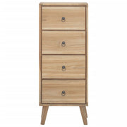 Vetonek Commode en bois de teck massif 40x30x100 cm
