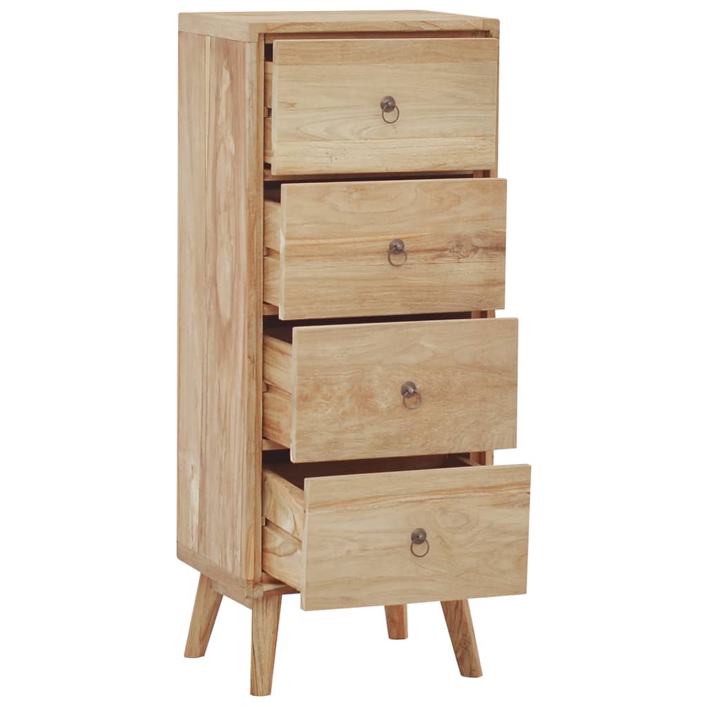 Commode en bois de teck massif 40x30x100 cm - Vetonek