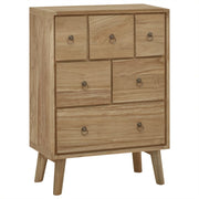 Commode en bois de teck massif 56x30x80 cm v8961 Vetonek