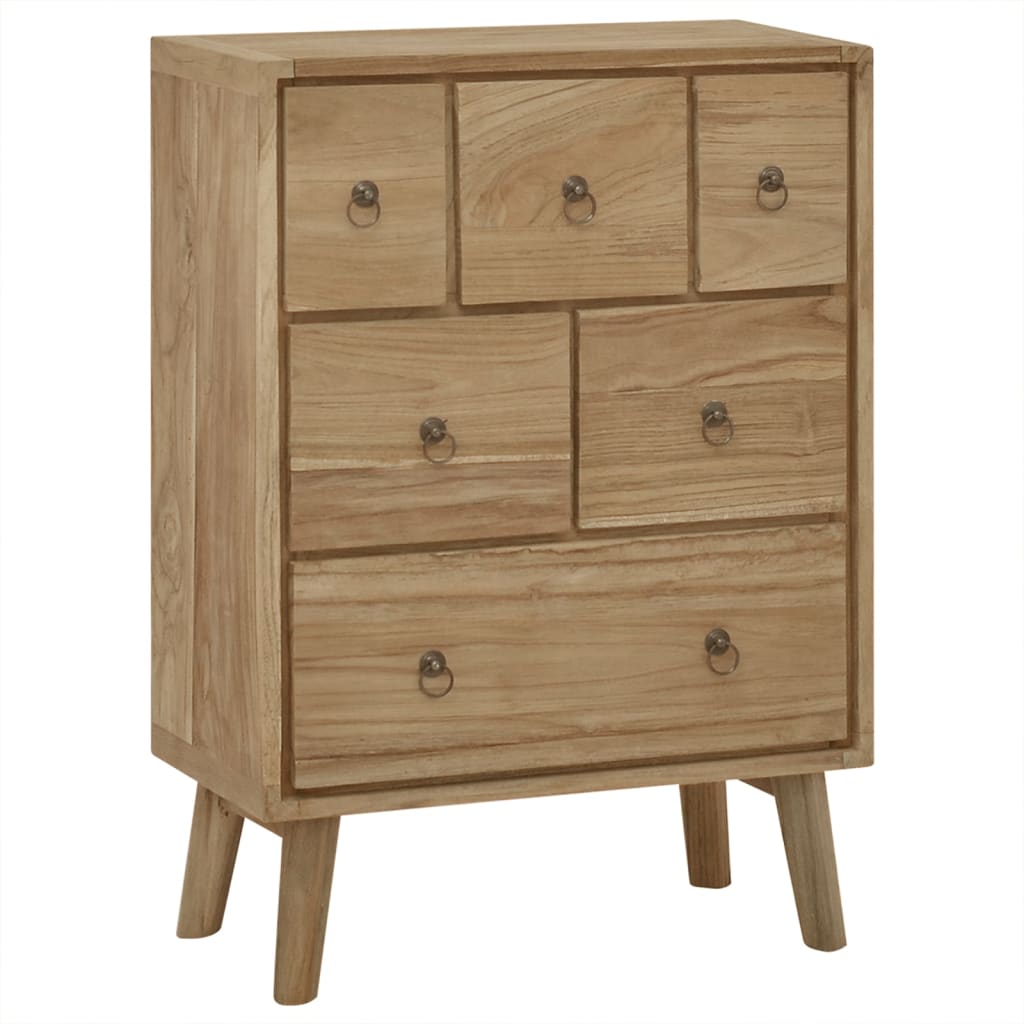 Commode en bois de teck massif 56x30x80 cm v8961 Vetonek