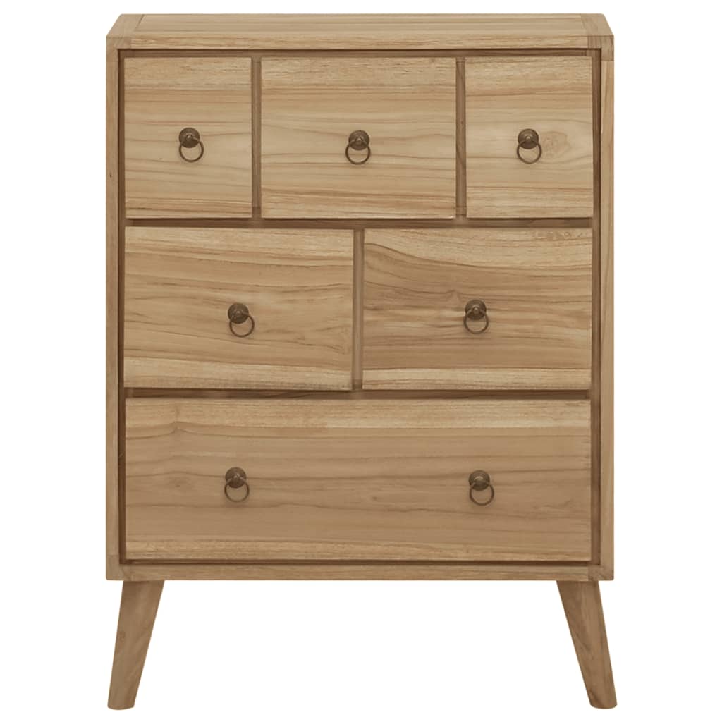 Vetonek Commode en bois de teck massif 56x30x80 cm