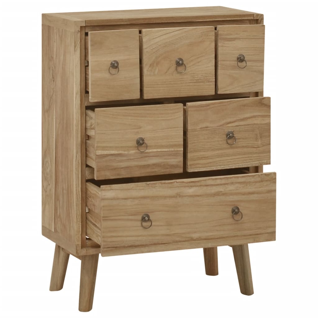 Commode en bois de teck massif 56x30x80 cm v8961 - Vetonek
