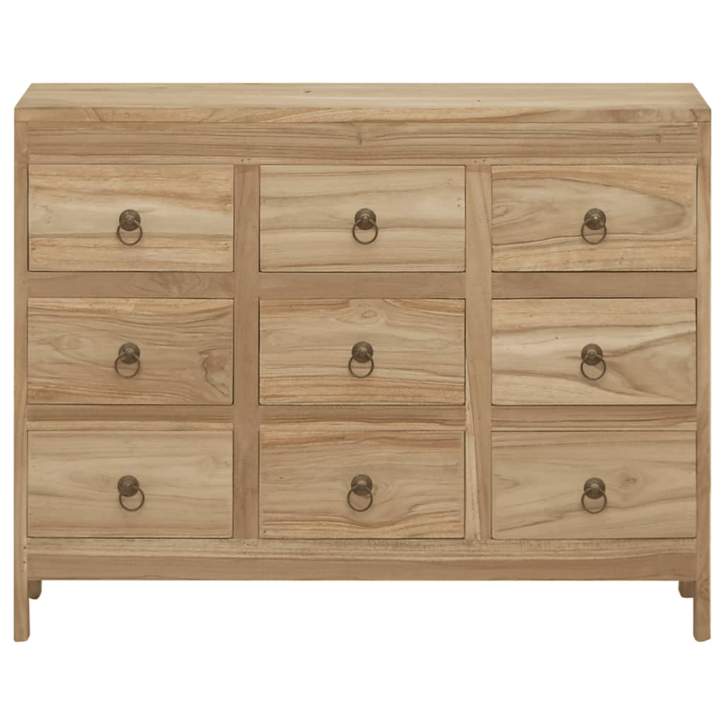 Vetonek Commode en bois de teck massif 80x30x55 cm
