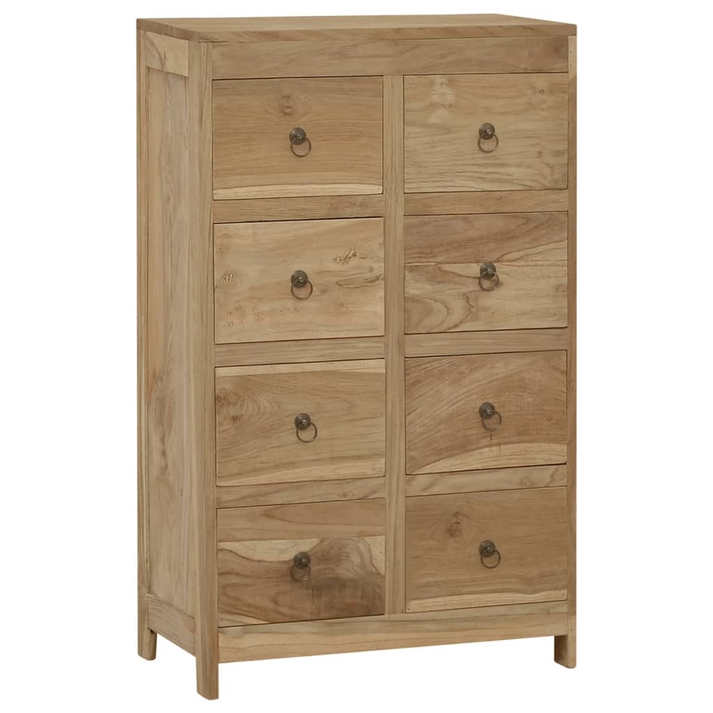 Commode en bois de teck massif 55x30x90 cm v8992 Vetonek