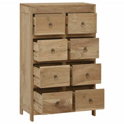 Commode en bois de teck massif 55x30x90 cm - Vetonek