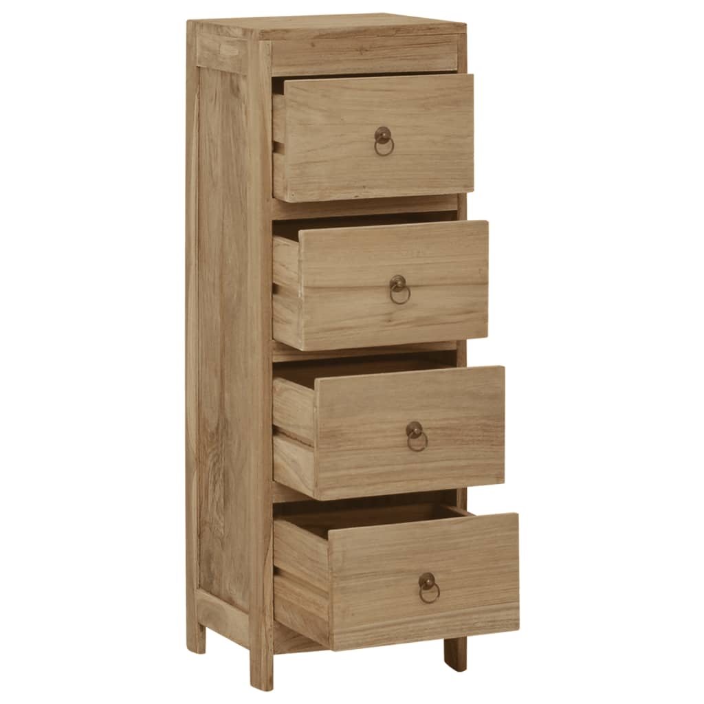 Commode en bois de teck massif 30x30x90 cm v9005 - Vetonek