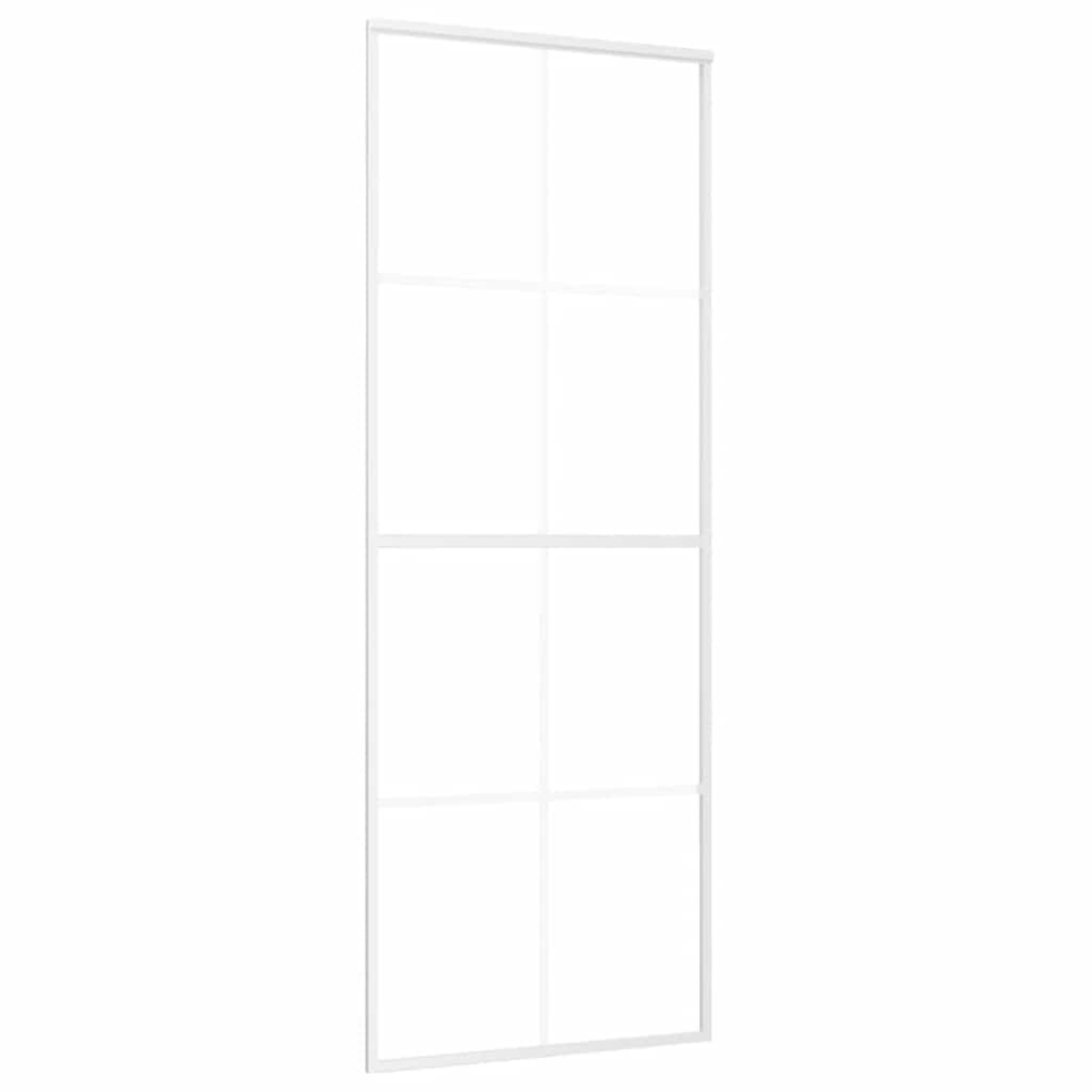 Puerta Corredera ESG Vidrio y Aluminio Blanca 76x205 cm