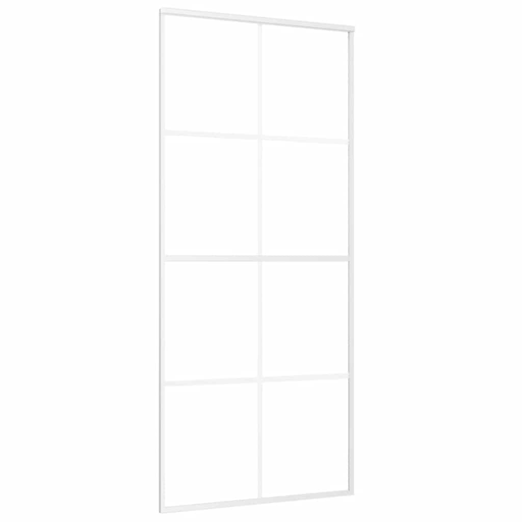 Puerta Corredera ESG Vidrio y Aluminio 90x205 cm Blanco