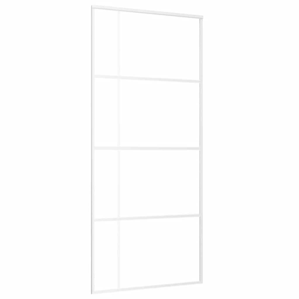 Puerta Corredera ESG Vidrio y Aluminio Blanca 90x205 cm
