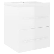 Meuble en bois d'ingénierie blanc brillant avec évier V0122 Vetonek