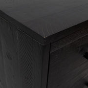Commode en pin massif noir 42x35x110 cm v2806 - Vetonek
