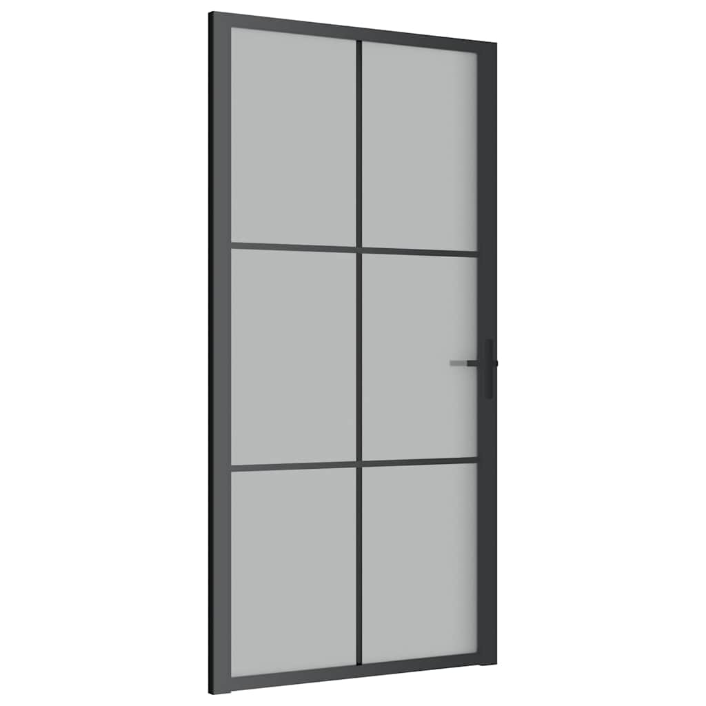 Porte intérieure en verre et aluminium noir mat 102,5x201,5 cm 