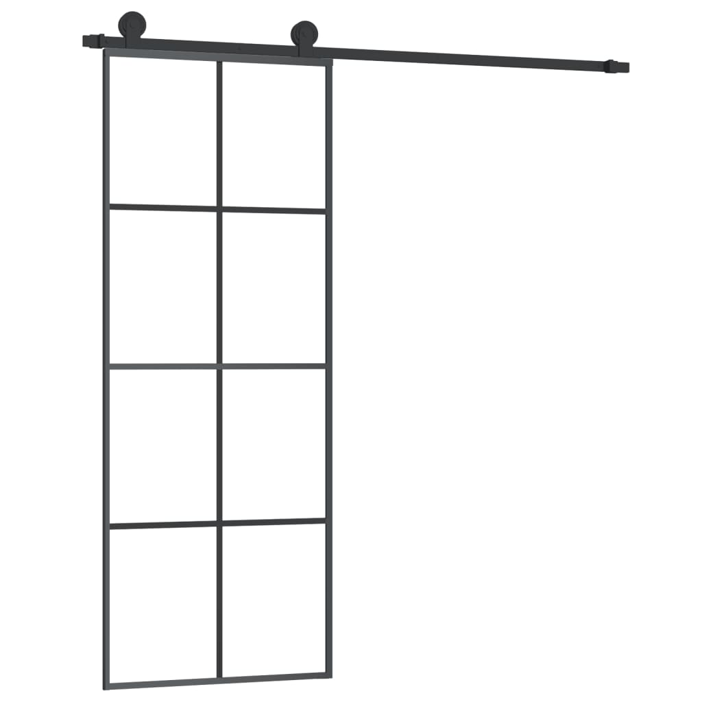 Puerta Corredera Vidrio ESG Esmerilado Aluminio 76x205 cm