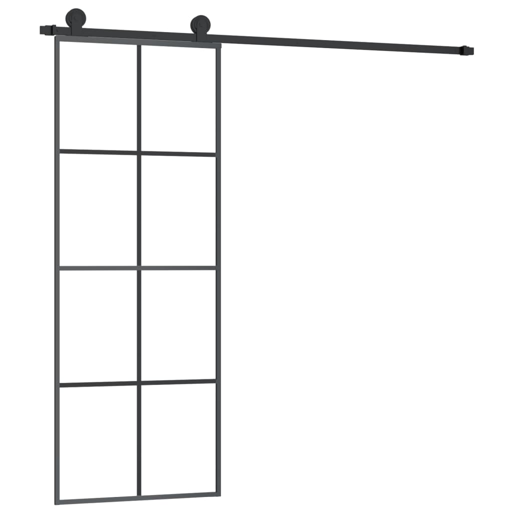 Puerta Corredera Vidrio ESG Esmerilado Aluminio 76x205 cm
